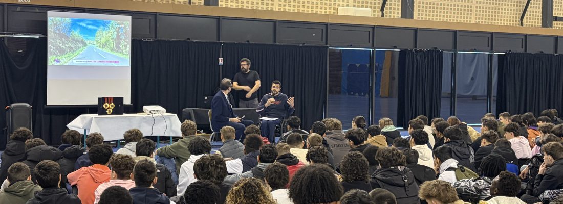 Quand le sport devient une leçon de vie : Mathieu Bosredon, triple champion paralympique expose son chemin de réussite aux apprenants du lycée Lavoisier et les engage à le suivre !